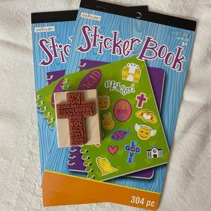 609pieces Jesus Stamp & Stickers Xmas Stocking Stuffer Cross Faith God Christmas